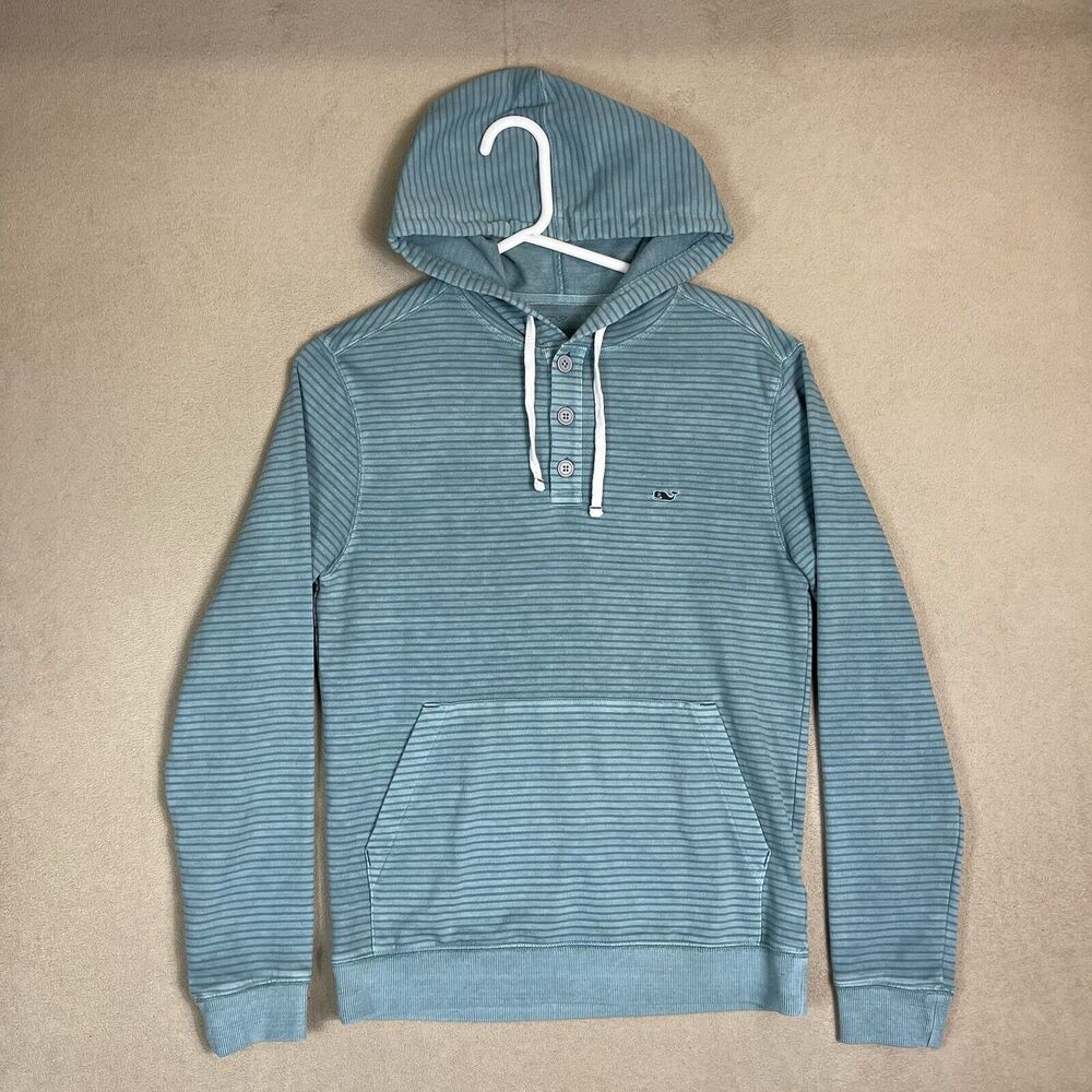 Vineyard Vines Hoodie Mens Extra Small Black Pullover Sweater Sweatshirt Adult